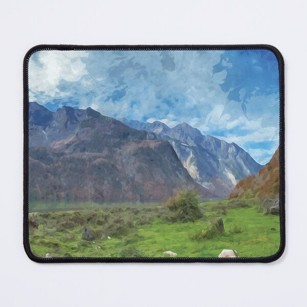 Item preview, View Lake Königssee and the Alps in autumn in water color designed and sold by Intermundium.