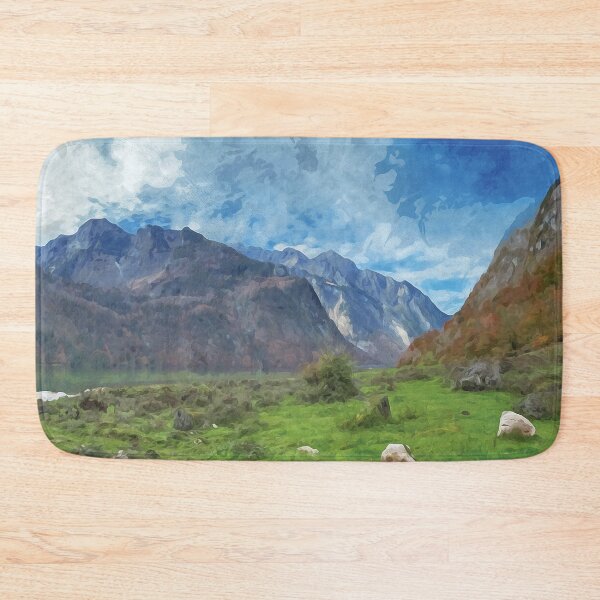 Item preview, View Lake Königssee and the Alps in autumn in water color designed and sold by Intermundium.