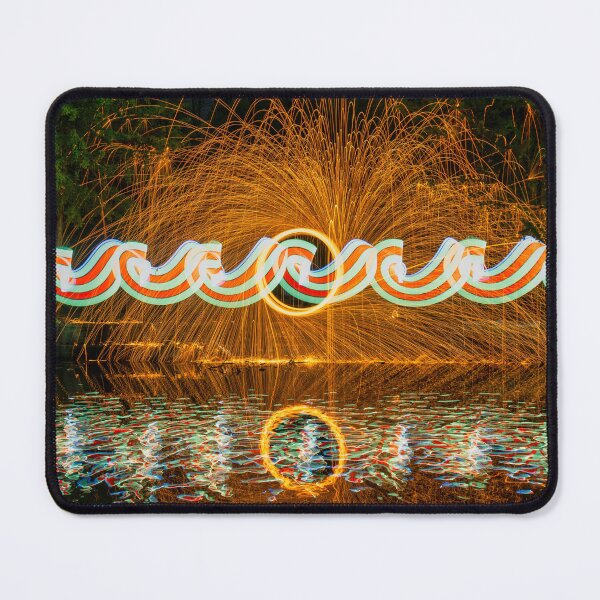 Item preview, Fiery Fusion: Spinning Wirewool and Orange Light Painting designed and sold by Shafiq Khan.