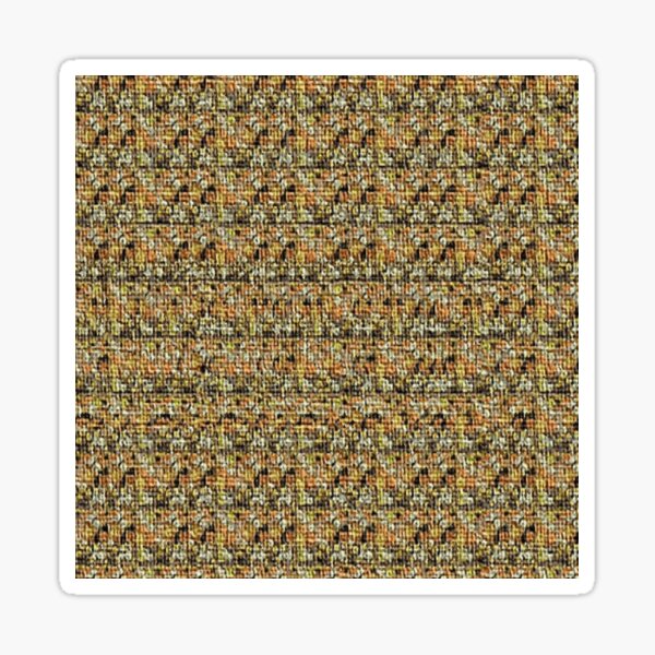 Vista previa del artículo con la obra «Abrigo de tweed color tierra camel novedad estereograma obra de arte», diseñado y vendido por Edna Mae Melnick  Unity Wardrobe.