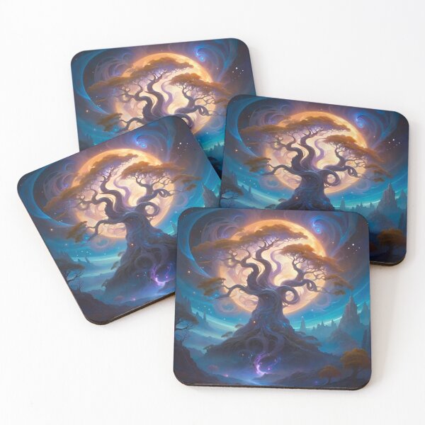 Item preview, Moon Rise Behind Magic Tree designed and sold by Ethereal-Canvas.