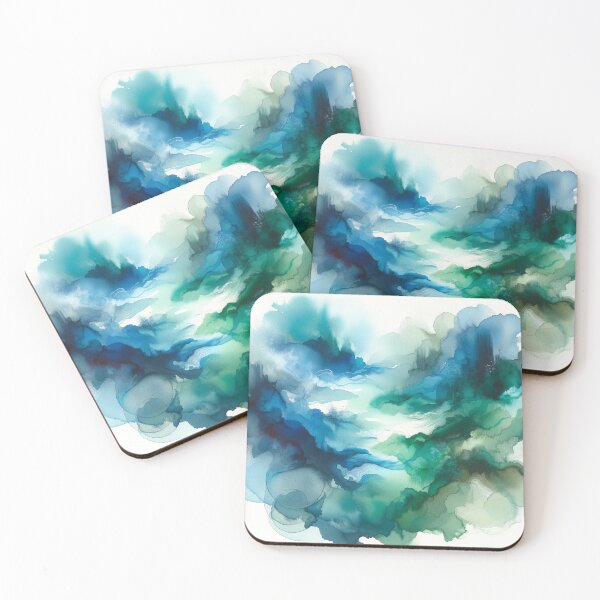 Aperçu de l'œuvre Nuances de bleu et de vert créée et vendue par CardsStudio.