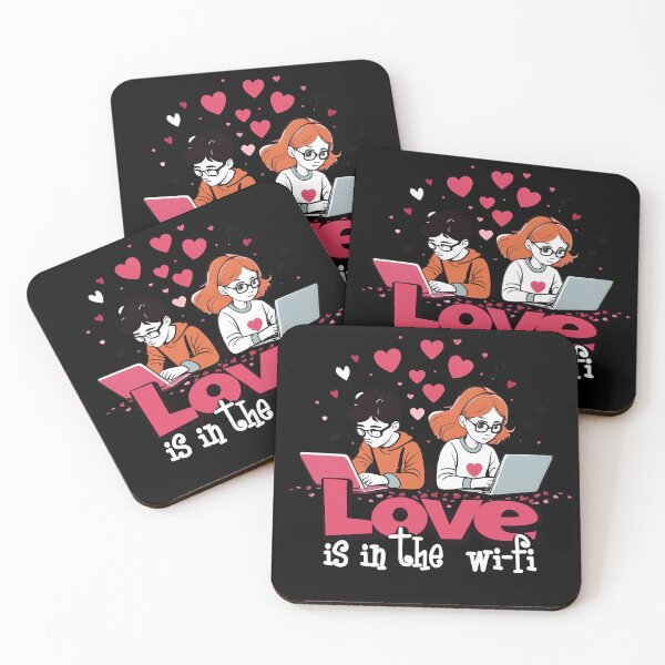 Item preview, Love is in the WiFi, funny valentines day designed and sold by Grygiel23.