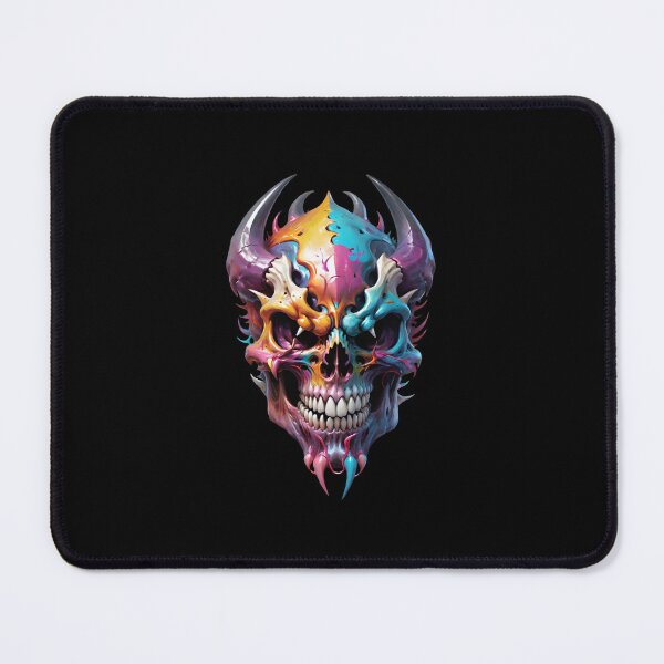 Item preview, Grinning skull covered in colorful slime designed and sold by MadinaFatt.