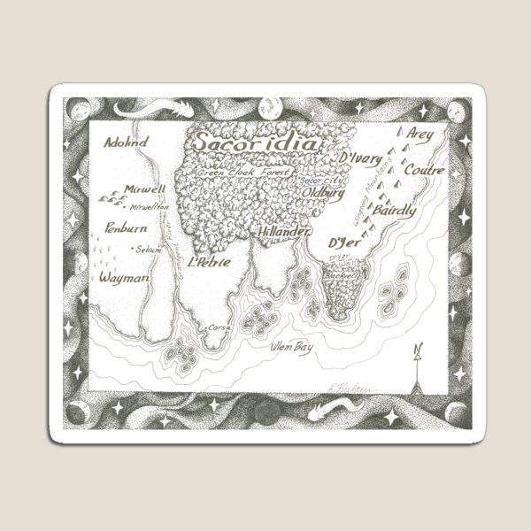 Item preview, Map of Sacoridia designed and sold by Kristen Britain.