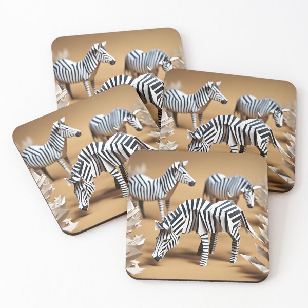 Item preview, Origami Art - Stripes on the Savanna: Zebras in the Vast Grasslands designed and sold by ArtfulFolds.