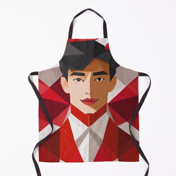 Item preview, Geometric Man Portrait With Red and White designed and sold by MakeInShop.