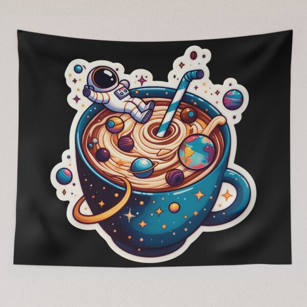 Item preview, Caffeine Constellations: Whimsical Galactic Sip designed and sold by AI-Only Creations.