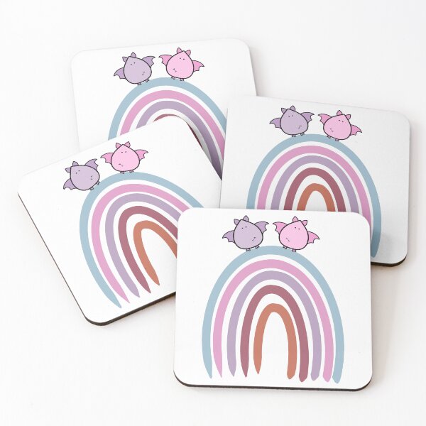 Item preview, Cute Rainbow Bats Sticker  designed and sold by The Pretty Hippo Company.