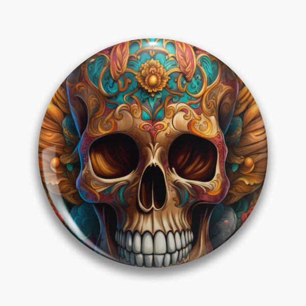 Item preview, Vibrant Floral Skull Artwork designed and sold by Department61.