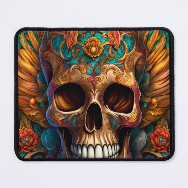 Item preview, Vibrant Floral Skull Artwork designed and sold by Department61.