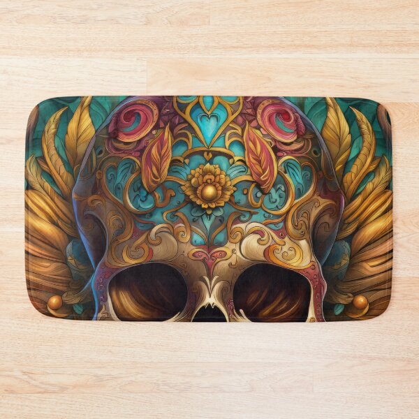 Item preview, Vibrant Floral Skull Artwork designed and sold by Department61.