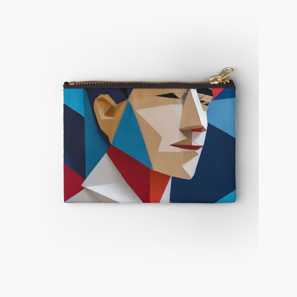 Item preview, Geometric Man Portrait Illustration With Red Blue and White designed and sold by MakeInShop.