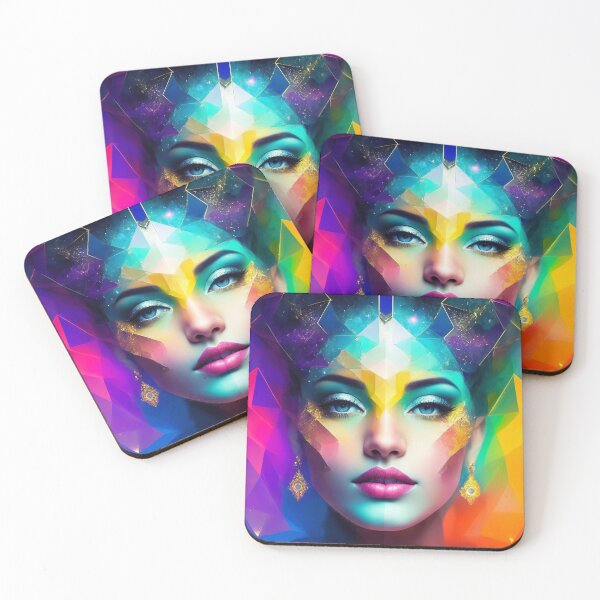 Item preview, Colorful Woman - Colorful Female Portrait designed and sold by Manos Ch.
