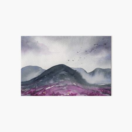 Moody Mountains - Watercolor landscape Art Board Print