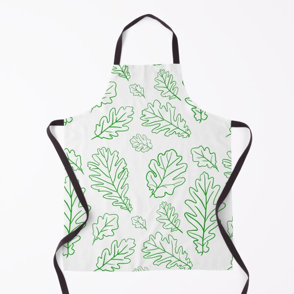 Item preview, Oak Leaf Line Art Green on White Seamless Pattern  designed and sold by Ciara Shortall.