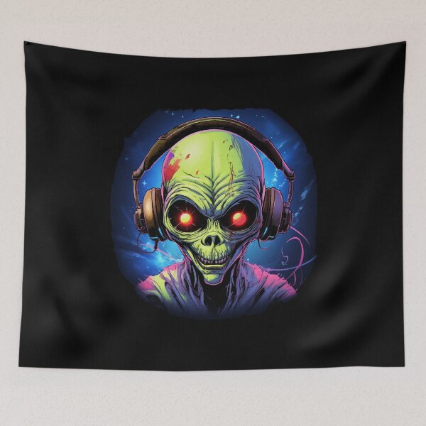 Item preview, Alien Headset Gamer, Extraterrestrial Being DJ designed and sold by Andrea-Design.