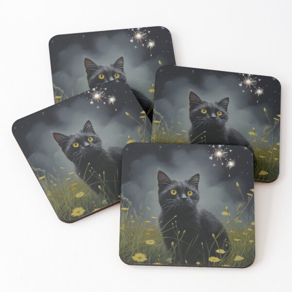 Item preview, Black Cat Night Sky Fireworks designed and sold by InspiredbyOllie.