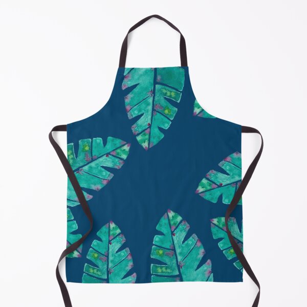 Item preview, Green monstera with blue background designed and sold by ElizabethCoelho.