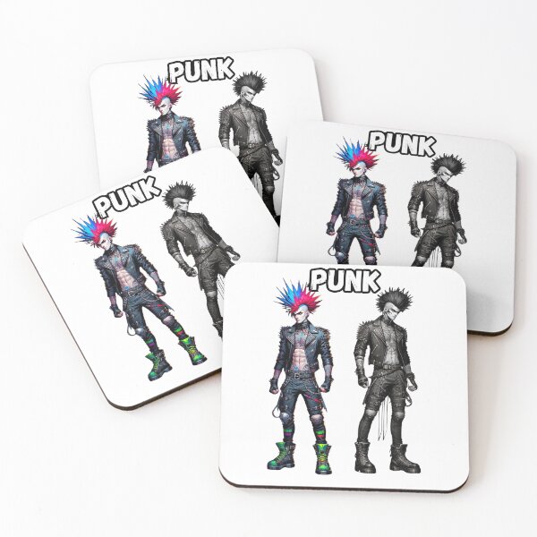 Item preview, Punk Rock with Multicolored Mohawk and Leather Jacket designed and sold by kylmllr101684.