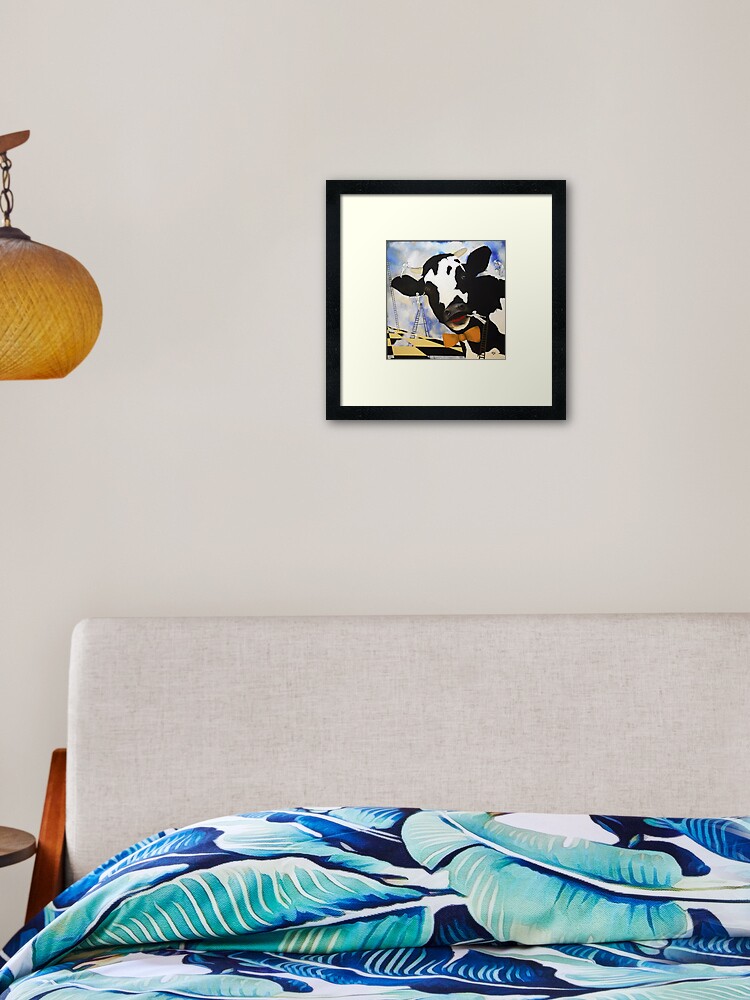 Thumbnail 1 of 7, Framed Art Print, We Should Paint a Giant Cow designed and sold by tomnorton.
