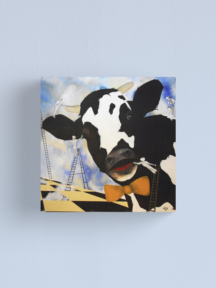Thumbnail 2 of 3, Canvas Print, We Should Paint a Giant Cow designed and sold by tomnorton.