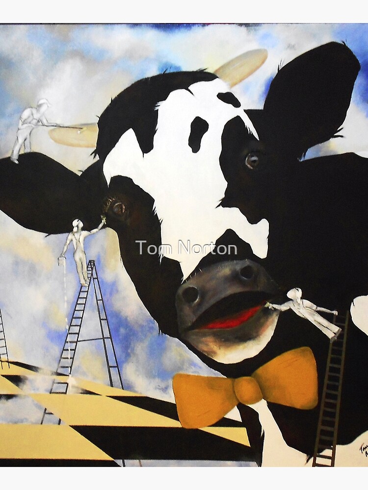 Thumbnail 6 of 6, Mounted Print, We Should Paint a Giant Cow designed and sold by tomnorton.