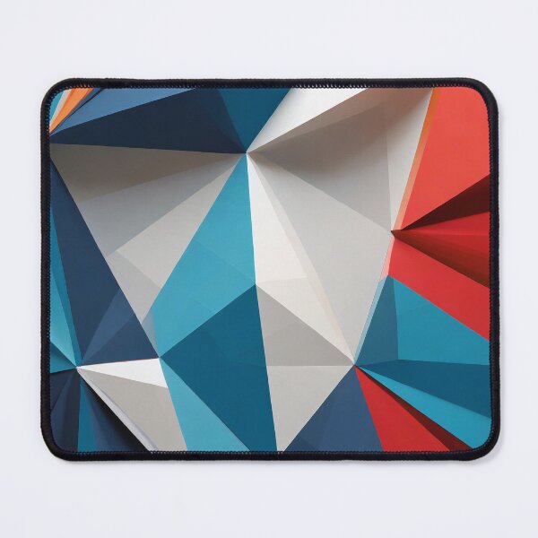 Item preview, Geometric Man Portrait Illustration With Red Blue and White designed and sold by MakeInShop.