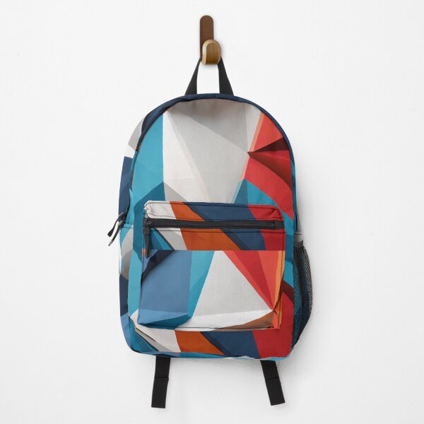 Item preview, Geometric Man Portrait Illustration With Red Blue and White designed and sold by MakeInShop.