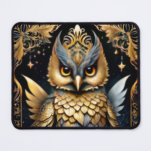 Item preview, Golden Dreaming Owl designed and sold by cyberartstudiox.