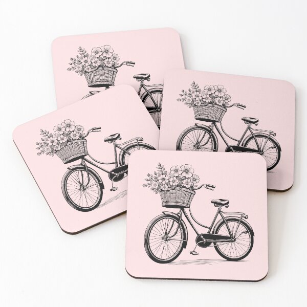 Item preview, Bicycle with Spring Flower Basket designed and sold by yilsi.