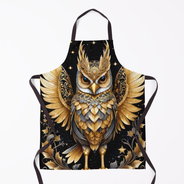 Item preview, Golden Guardian Owl designed and sold by cyberartstudiox.