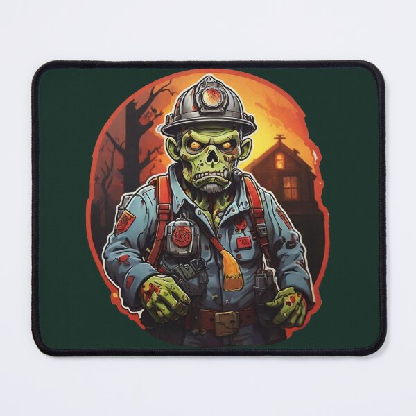 Item preview, Cartoon Zombie Fireman designed and sold by ArtCraftLab.