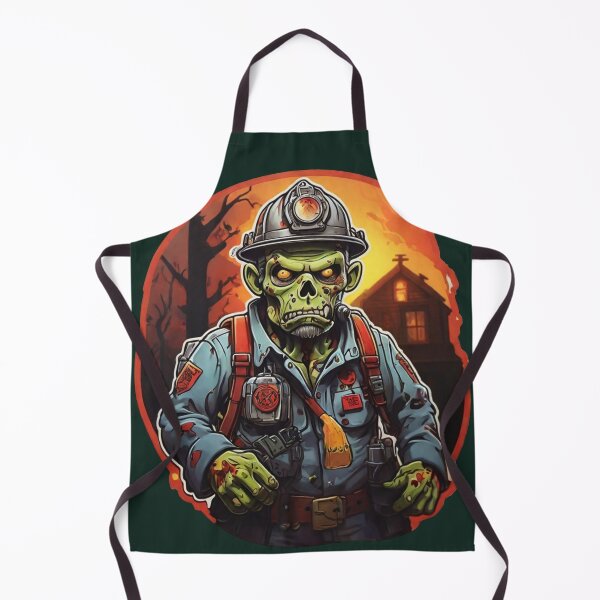 Item preview, Cartoon Zombie Fireman designed and sold by ArtCraftLab.