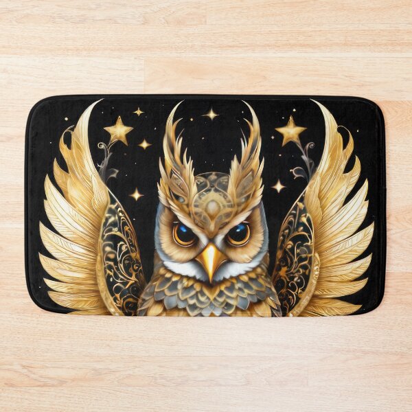 Item preview, Golden Guardian Owl designed and sold by cyberartstudiox.