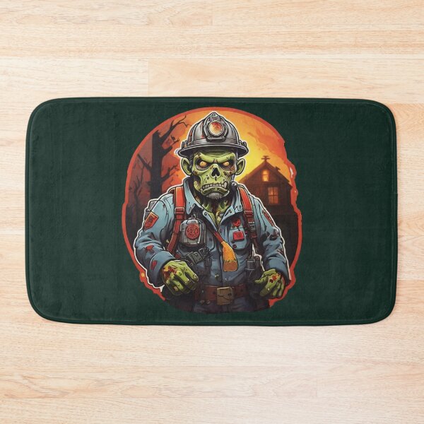 Item preview, Cartoon Zombie Fireman designed and sold by ArtCraftLab.
