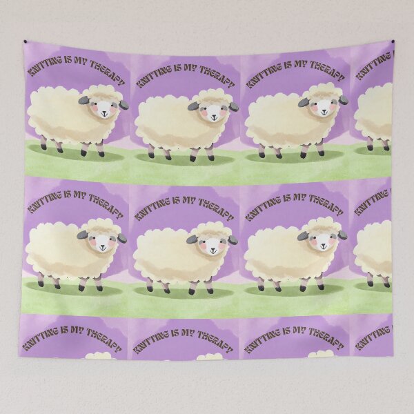 Item preview, Sheep Knitting is My Therapy designed and sold by rhodabear.
