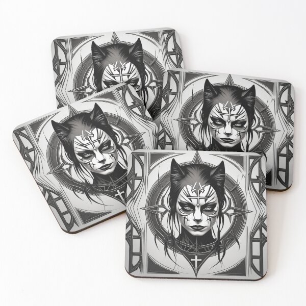 Item preview, black metal cats designed and sold by immortalzoddo.