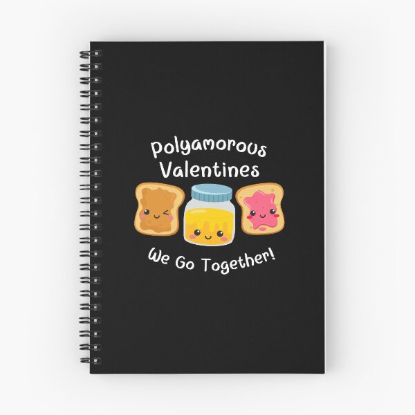 Item preview, Polyamorous Valentines - We Go Together Kawaii Toast and Honey Trio designed and sold by WigOutlet.