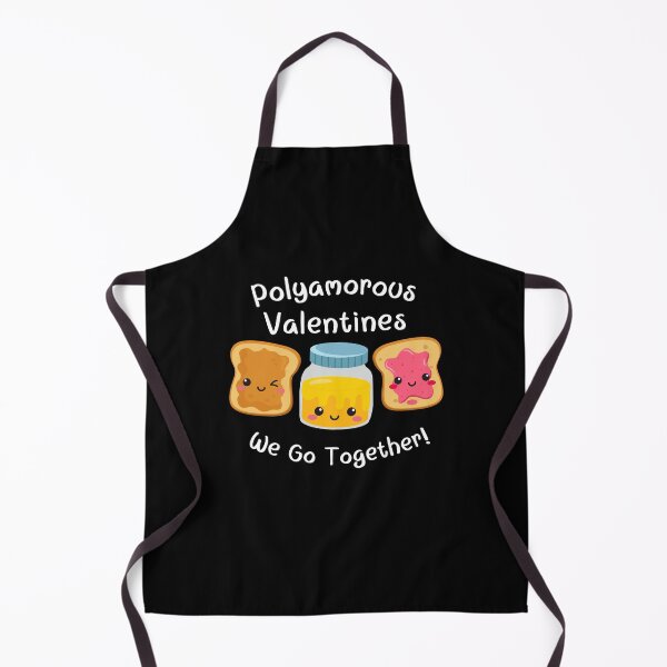 Item preview, Polyamorous Valentines - We Go Together Kawaii Toast and Honey Trio designed and sold by WigOutlet.