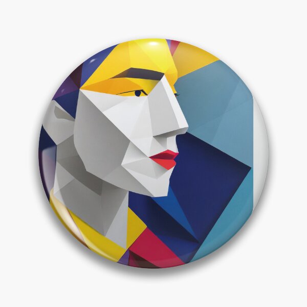Item preview, Geometric Man Portrait Illustration designed and sold by MakeInShop.