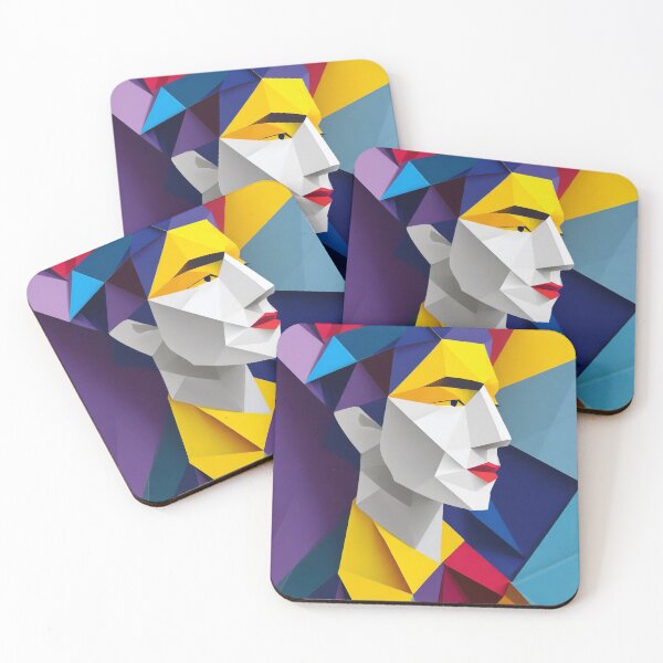 Item preview, Geometric Man Portrait Illustration designed and sold by MakeInShop.