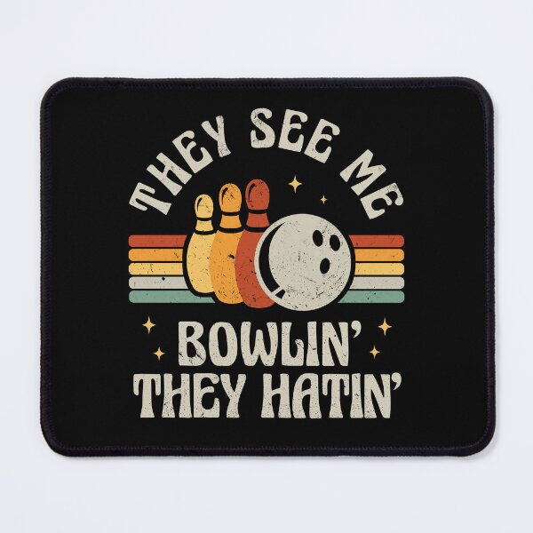 Item preview, Retro Bowling They See Me Bowlin' They Hatin' Vintage Bowler Funny Saying designed and sold by lanynx design.