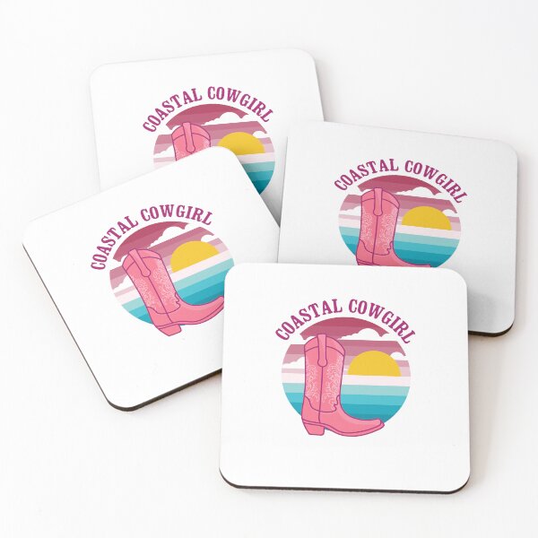Item preview, coastal cowgirl Lifestyle, pink western boots designed and sold by Design_for_merch.