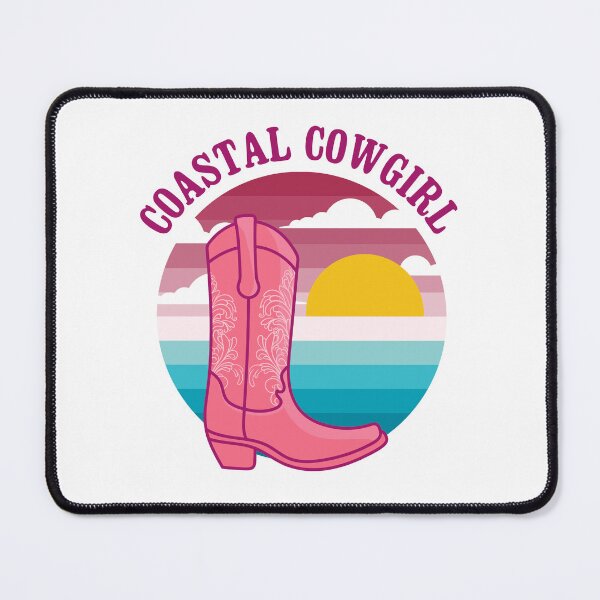 Item preview, coastal cowgirl Lifestyle, pink western boots designed and sold by Design_for_merch.