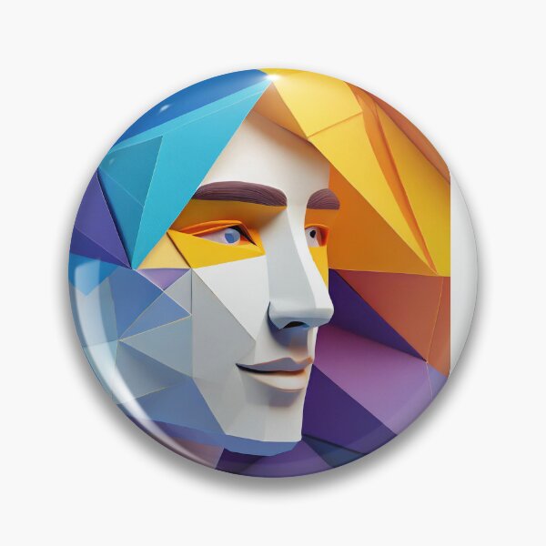 Item preview, Geometric Man Portrait Illustration designed and sold by MakeInShop.
