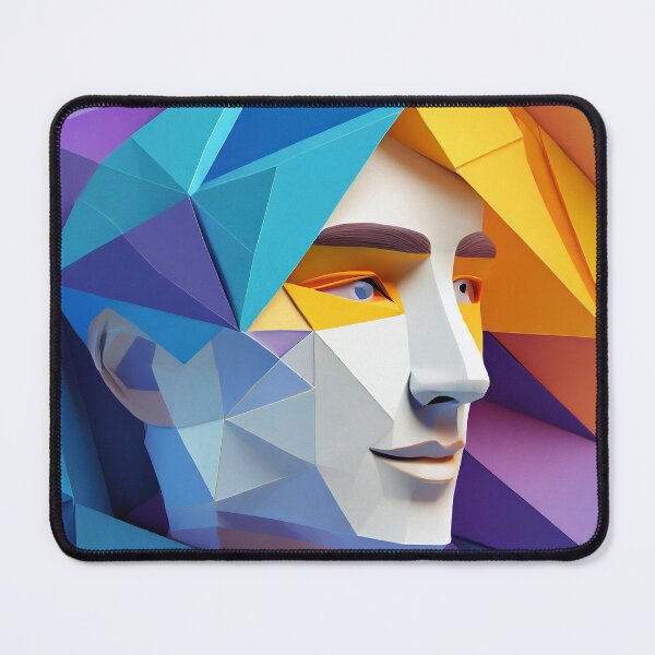 Item preview, Geometric Man Portrait Illustration designed and sold by MakeInShop.
