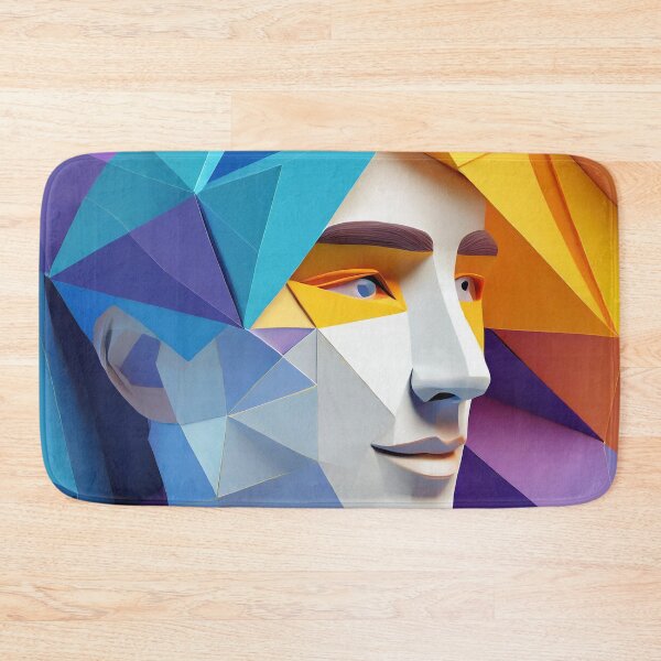 Item preview, Geometric Man Portrait Illustration designed and sold by MakeInShop.