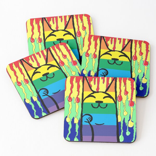 Artikelvorschau, Kätzchen, Katze, Regenbogen Coole Pop Art entworfen und verkauft von LoEndT-Shirts.