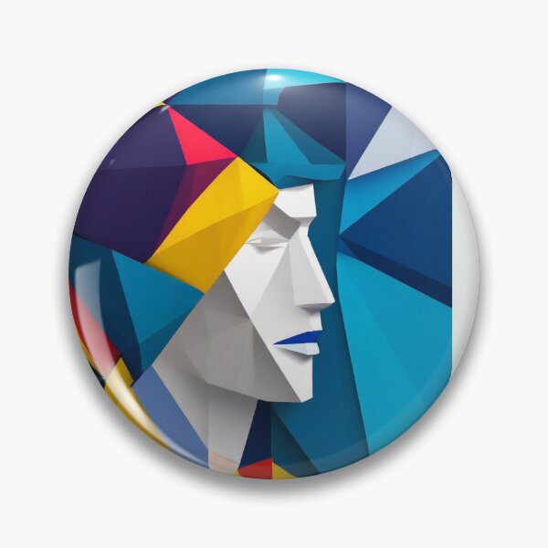 Item preview, Geometric Man Portrait Illustration designed and sold by MakeInShop.